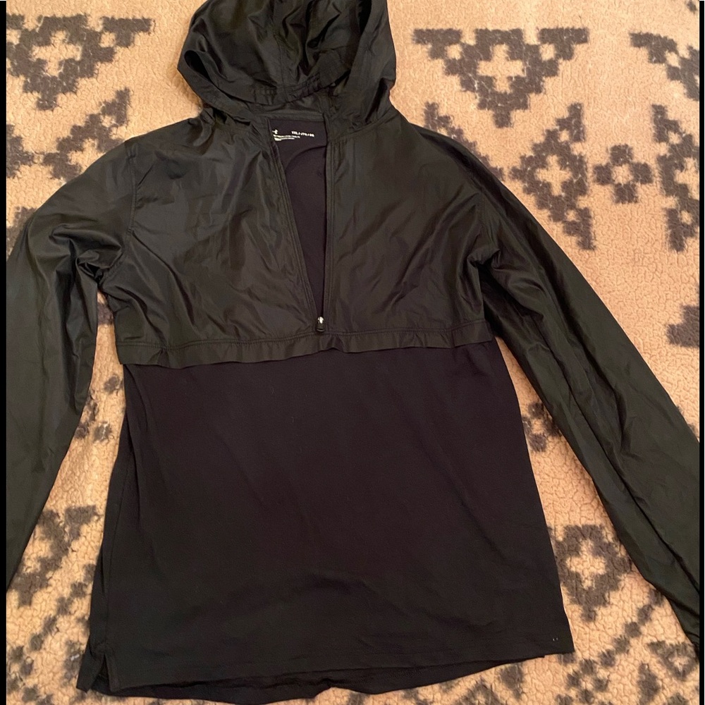 Black rain jacket